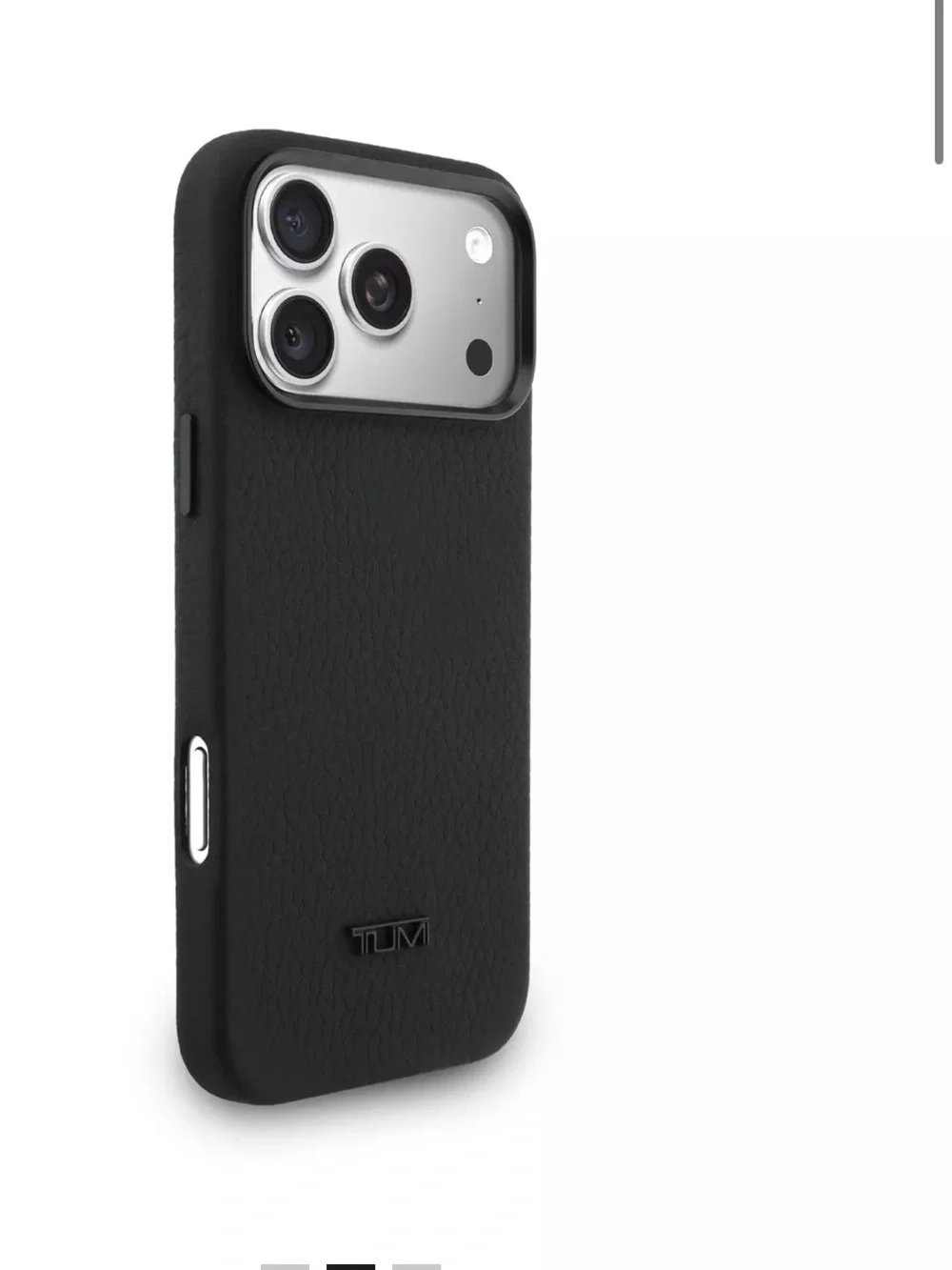 Tumi Black Leather MagSafe iPhone 17 Pro Max Case Branded Logo cell phone NEW